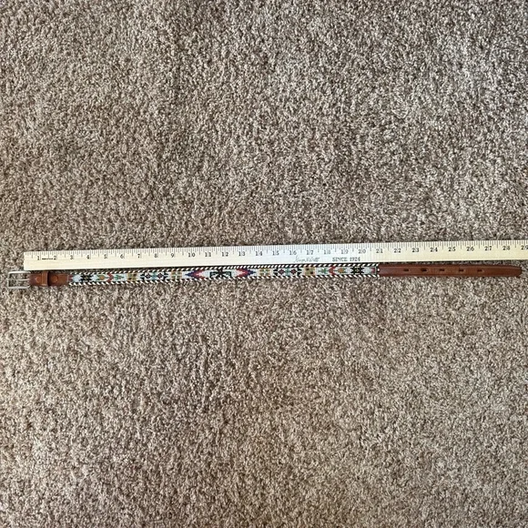 VTG 60s/70s Hand Tooled/Beaded Native Belt 26” Thunderbird Indian Belt - Picture 8 of 8